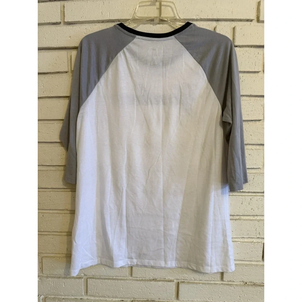 New York Yankees Shirt Nike Tee MLB Genuine Merchandise Raglan 3/4 Womens‎ Lg